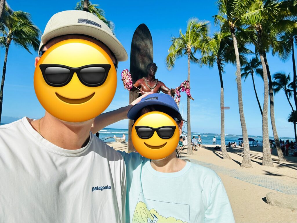 ハワイにてパタゴニア・テルボンヌハットを実際に着用した様子