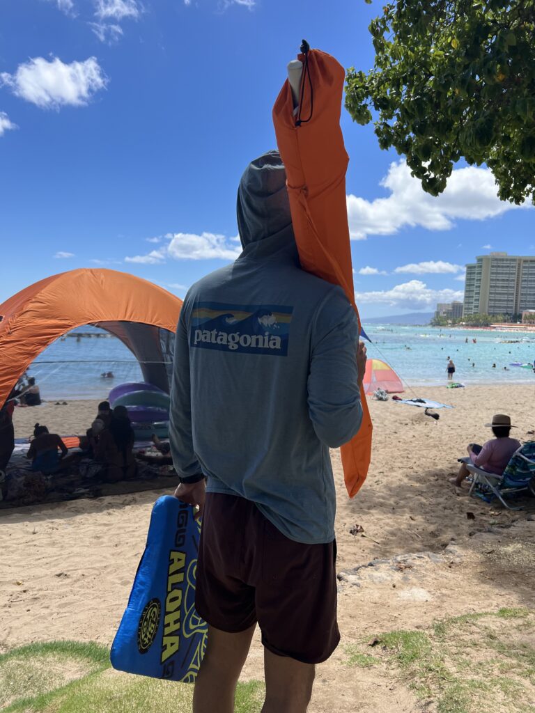 長袖キャプリーンでUVカット